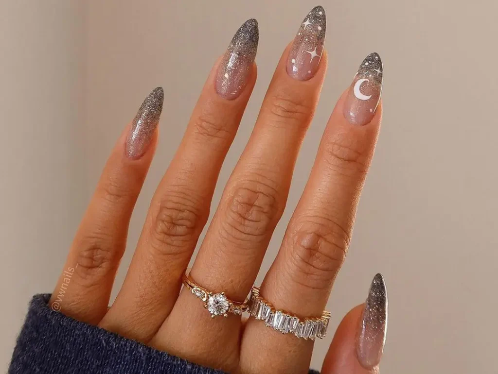 Metallic Sparkly Nails