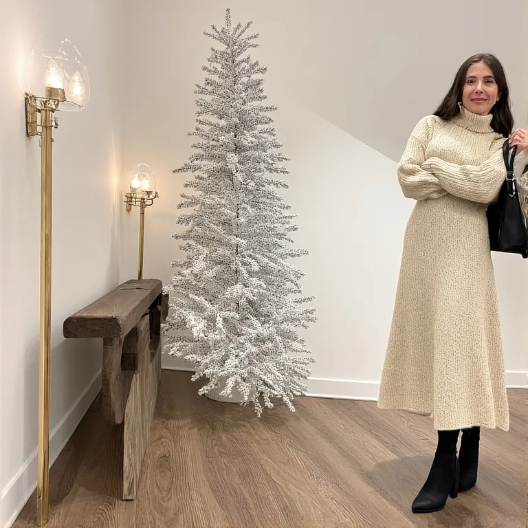 Turtleneck Sweater with Midi Skirt