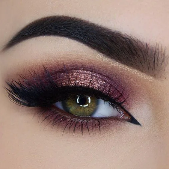 Burgundy and Plum Eye Makeup