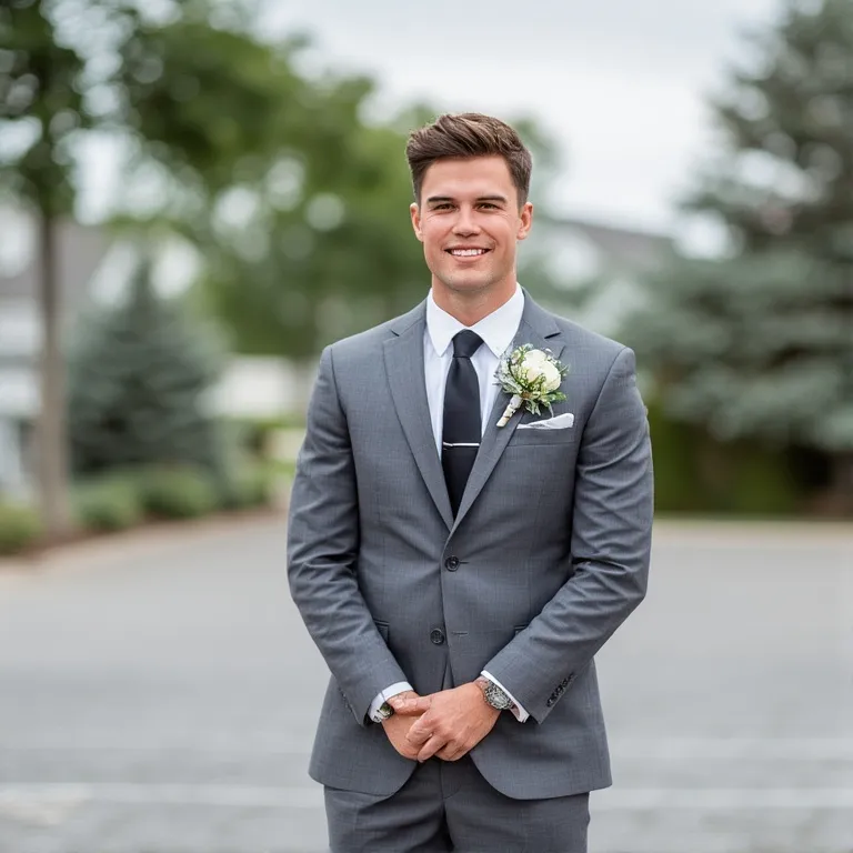 Gray Suit for Modern Weddings