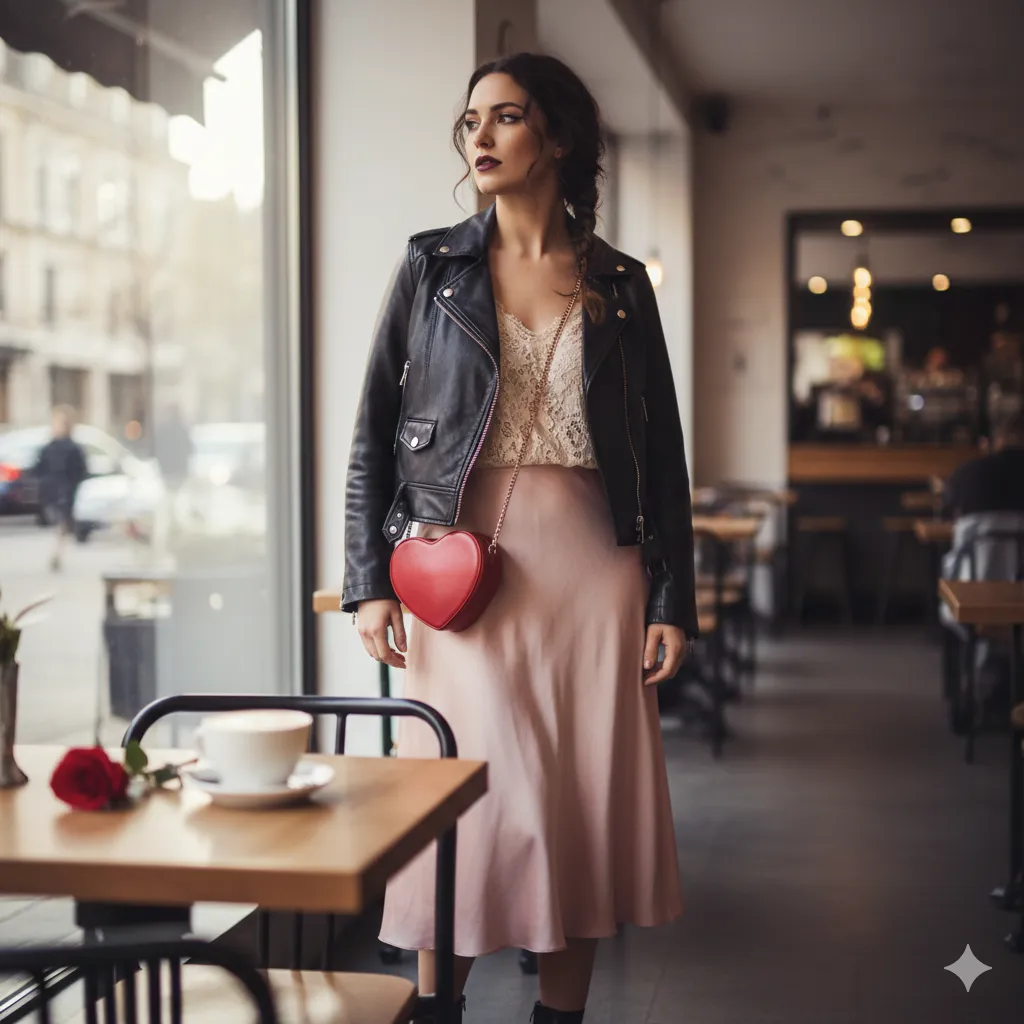 Leather Jacket with Soft Layers