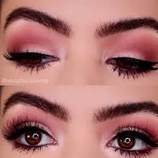 Rose Gold Highlight with Dark Eyes