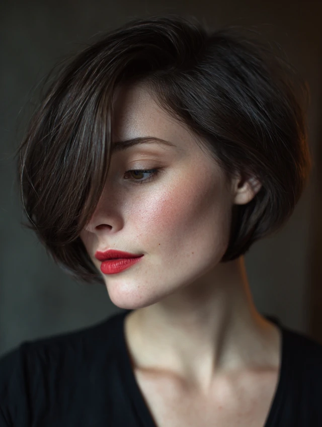 Side-Parted Short Hair