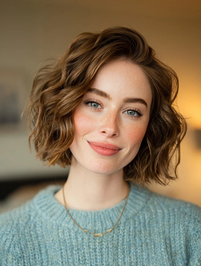 Soft Wavy Short Hair