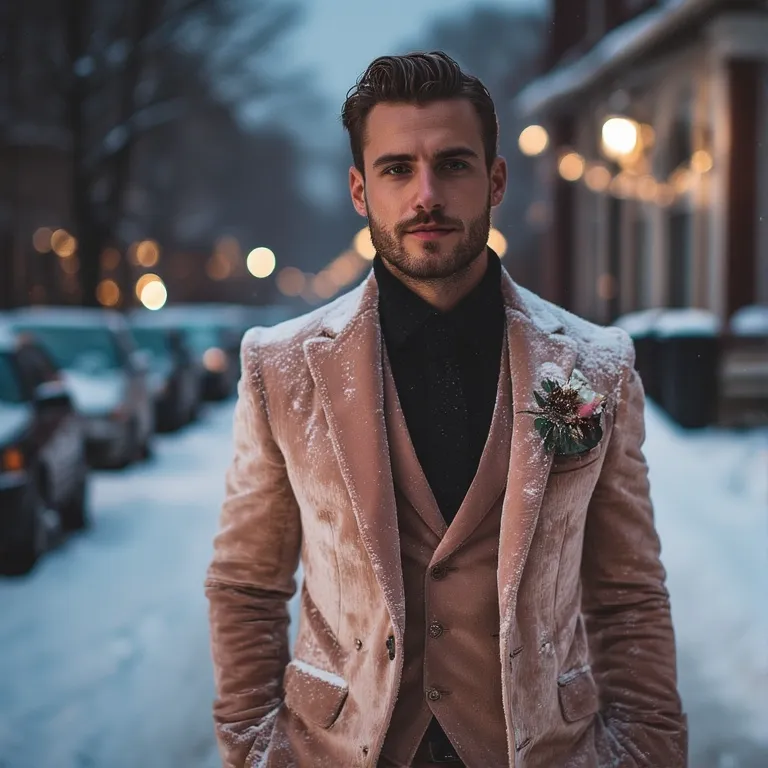 Velvet Blazer for Winter Weddings