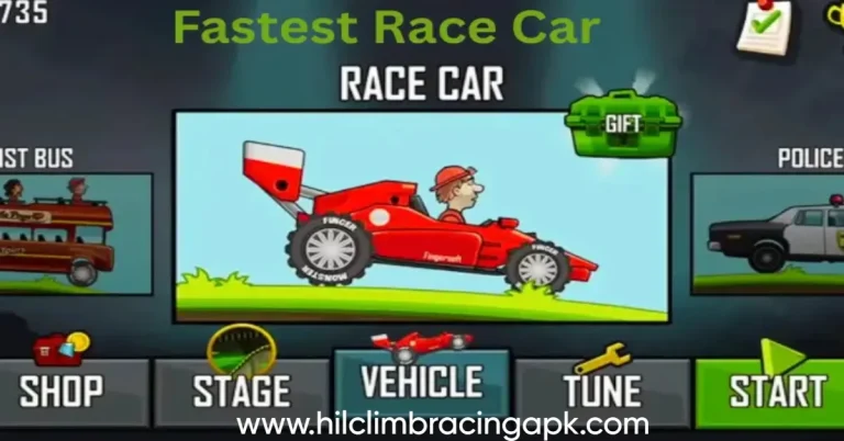 Race car hill climb racing